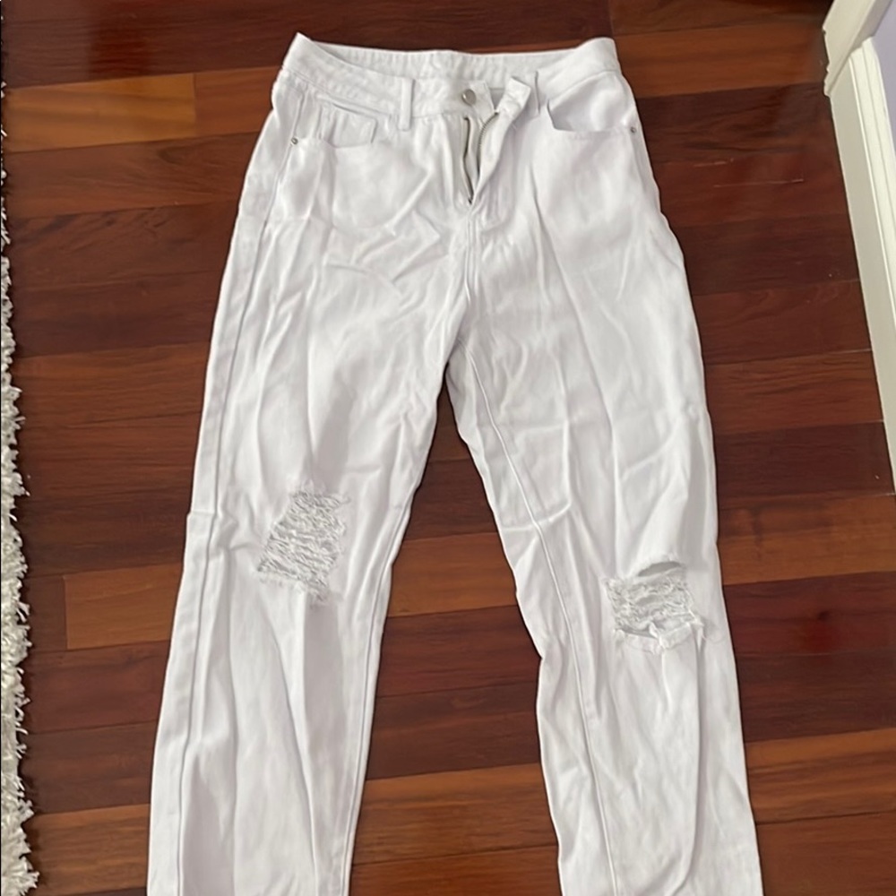 white jeans